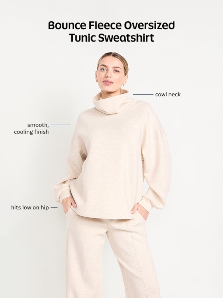 Bounce Fleece Funnel Neck Tunic