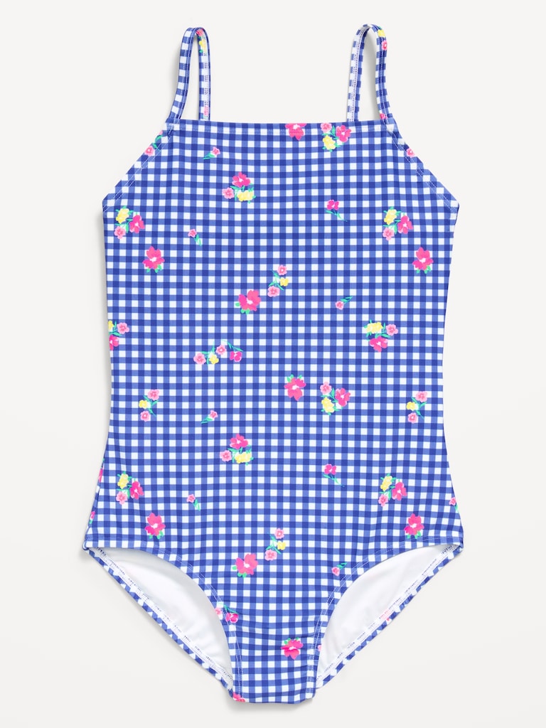 Back Cutout One-Piece Swimsuit for Girls
