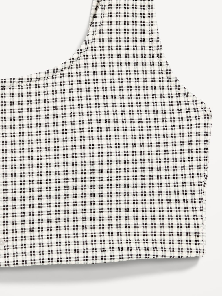 Pique Scoop-Neck Swim Top