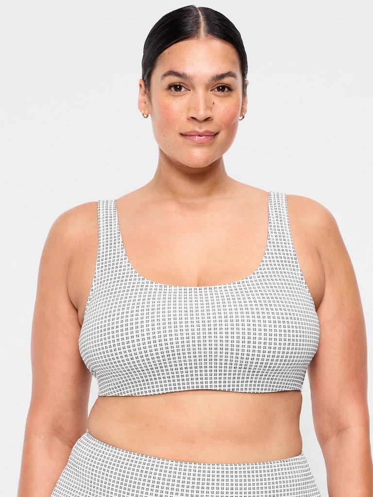 Pique Scoop-Neck Swim Top