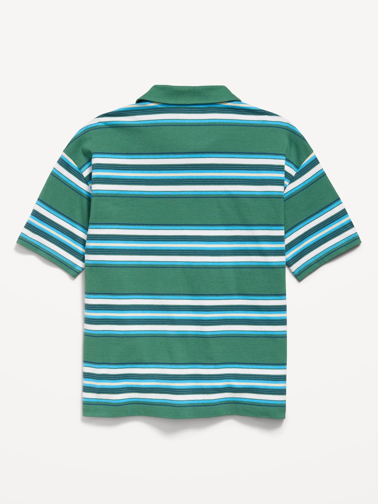 Oversized Striped Polo Shirt for Boys