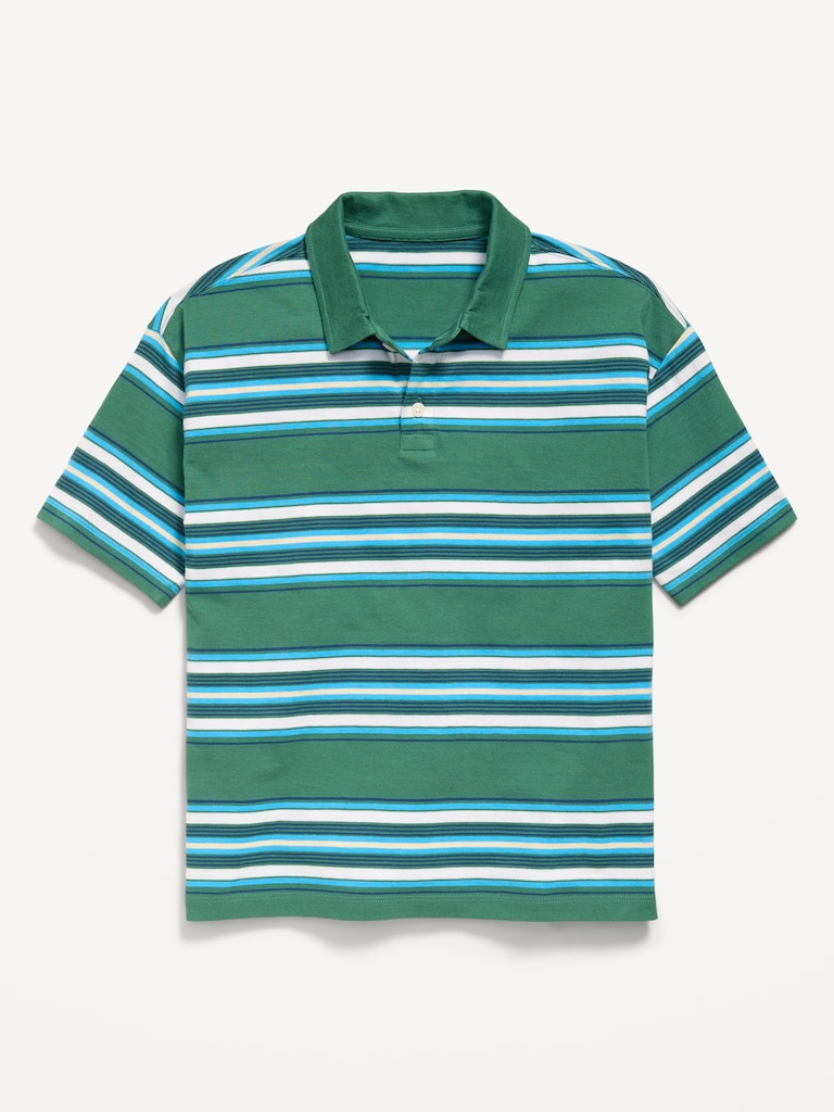 Oversized Striped Polo Shirt for Boys