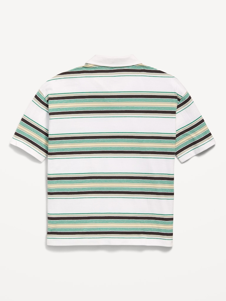 Oversized Striped Polo Shirt for Boys