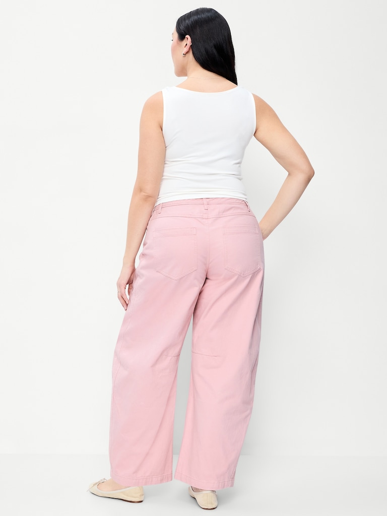 Mid-Rise Barrel Chino Pants