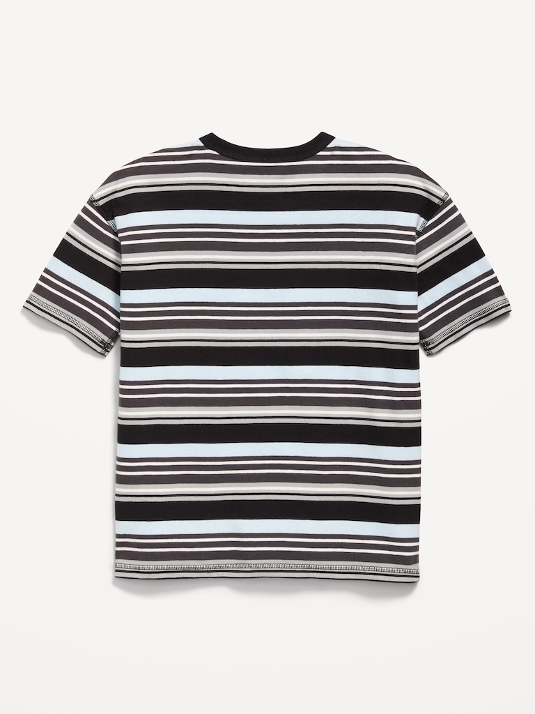 Oversized Short-Sleeve Striped T-Shirt for Boys