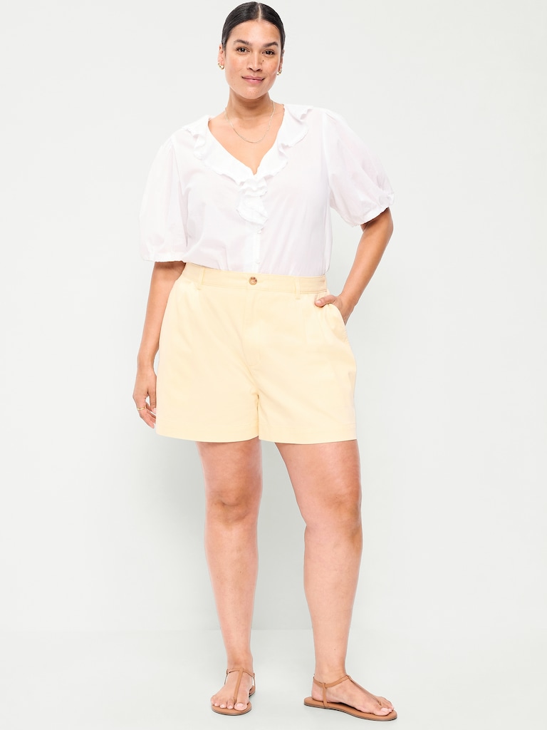 High-Waisted OGC Chino Shorts -- 6-inch inseam