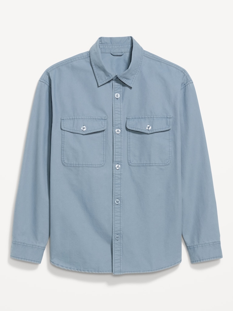 Oversized Canvas Workwear Shirt
