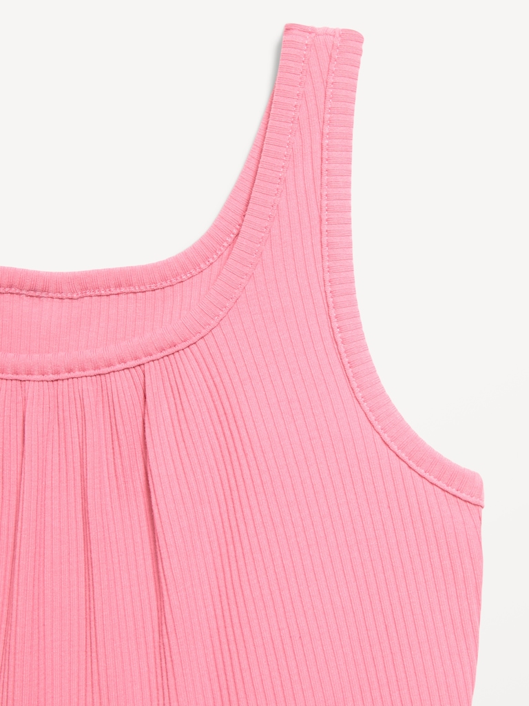 Sleeveless Ribbed Fit and Flare Dress for Girls