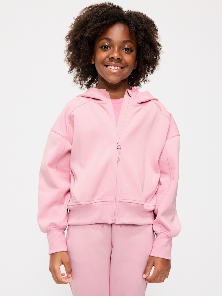 Oversized Dynamic Fleece Full-Zip Hoodie for Girls