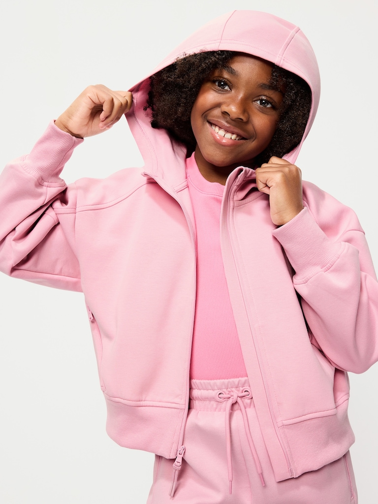 Oversized Dynamic Fleece Full-Zip Hoodie for Girls