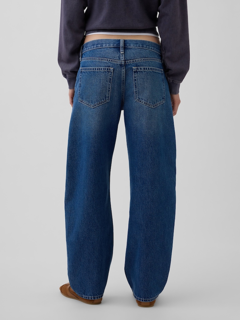 Low Rise Barrel Jeans