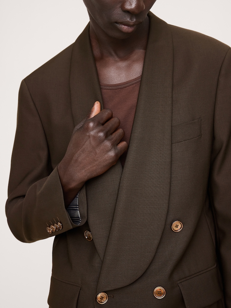 Relaxed Italian Barathea Tuxedo Jacket