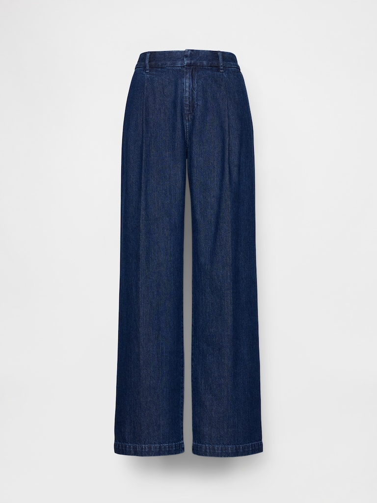 365 Low Rise Denim Pleated Trousers