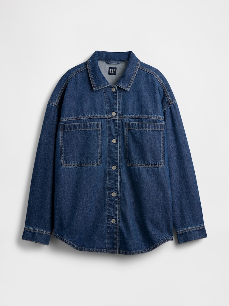 Oversized Denim Shirt Jacket