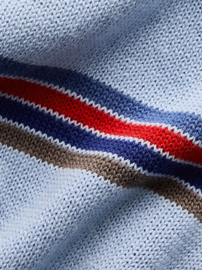 100% Cotton Relaxed Polo Sweater