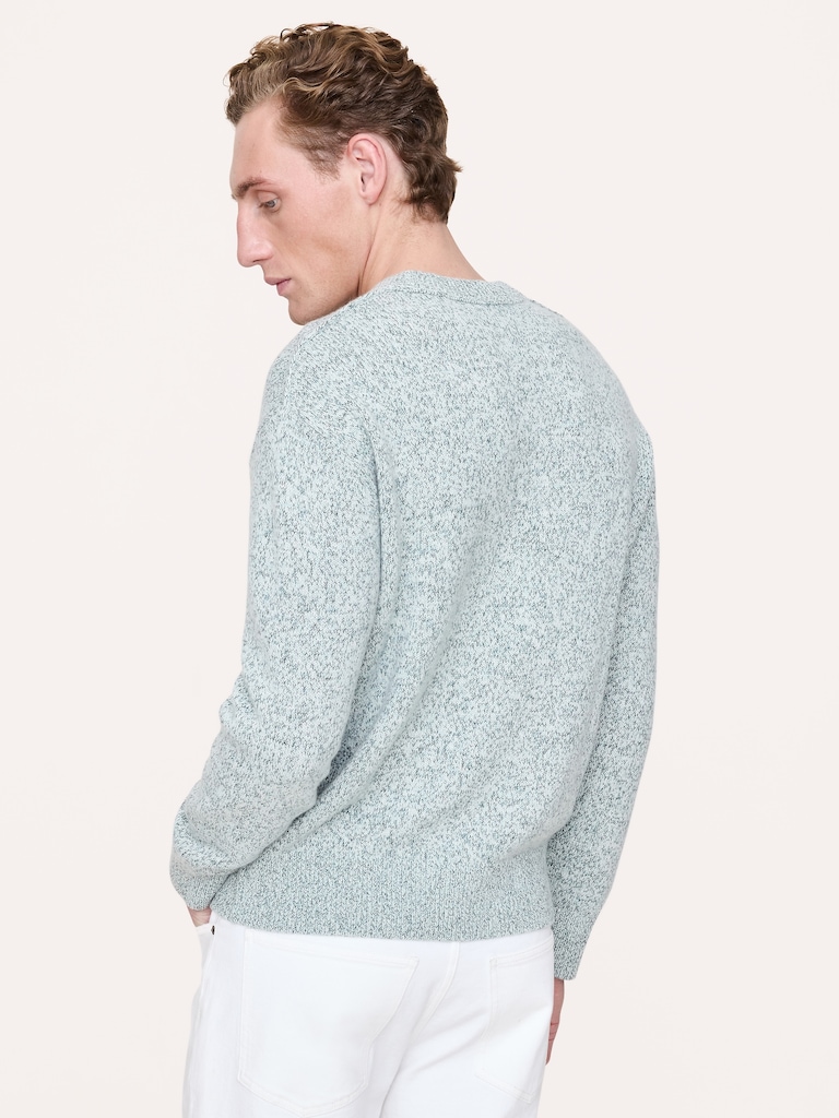 Cashmere-Cotton Crew-Neck Sweater