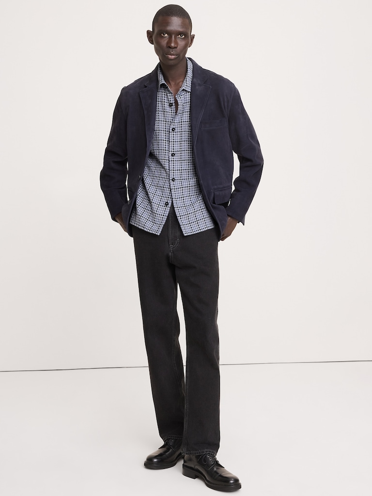 Relaxed-Fit Houndstooth Shirt