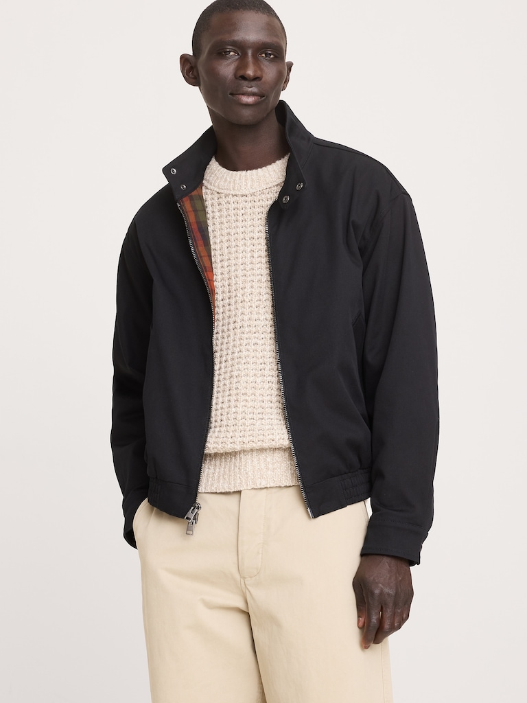 Cotton Twill Harrington Jacket