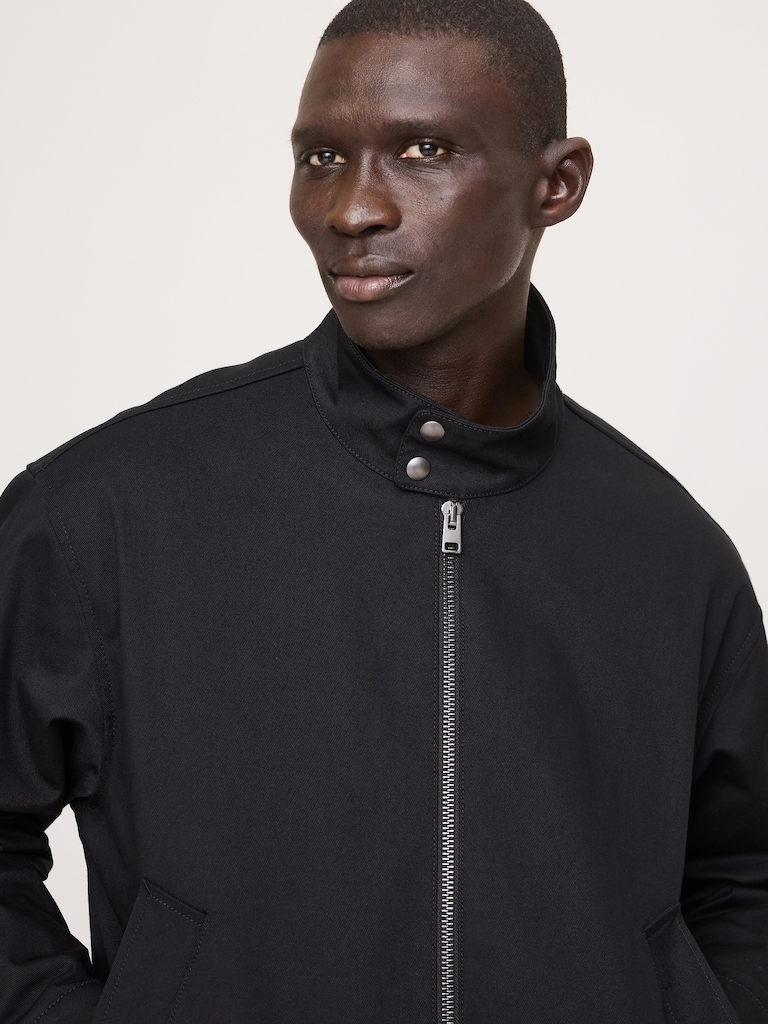 Cotton Twill Harrington Jacket