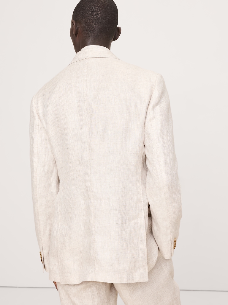 Herringbone Linen Suit Jacket