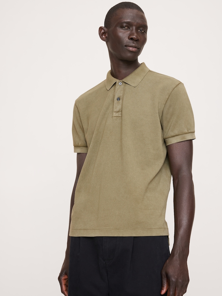 Sun-Washed Pique Polo