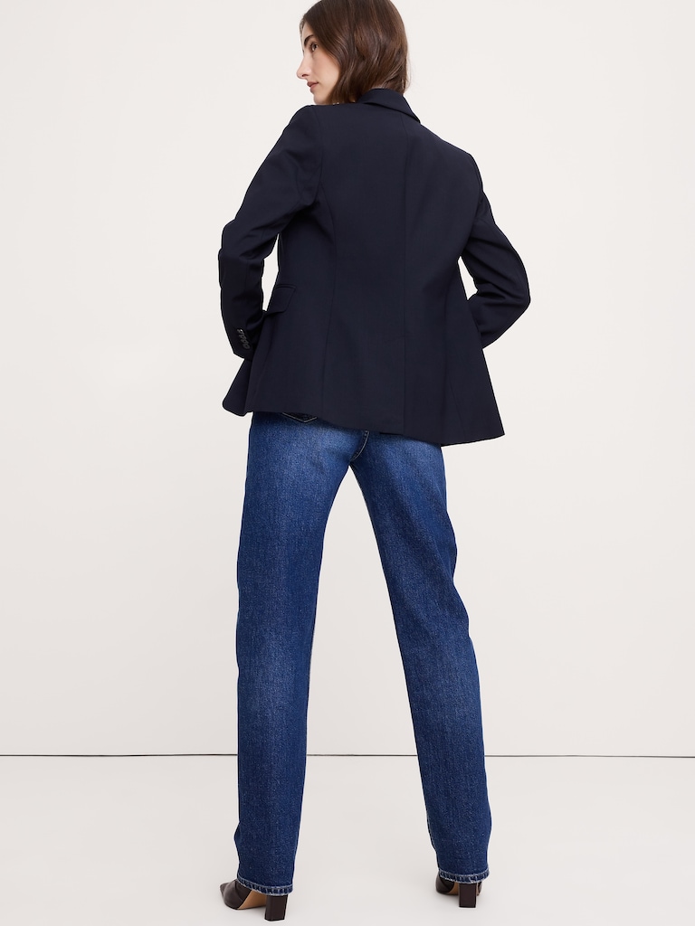 Slim Italian Lightweight Wool Blazer