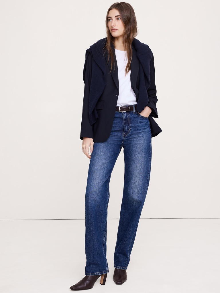 Slim Italian Lightweight Wool Blazer
