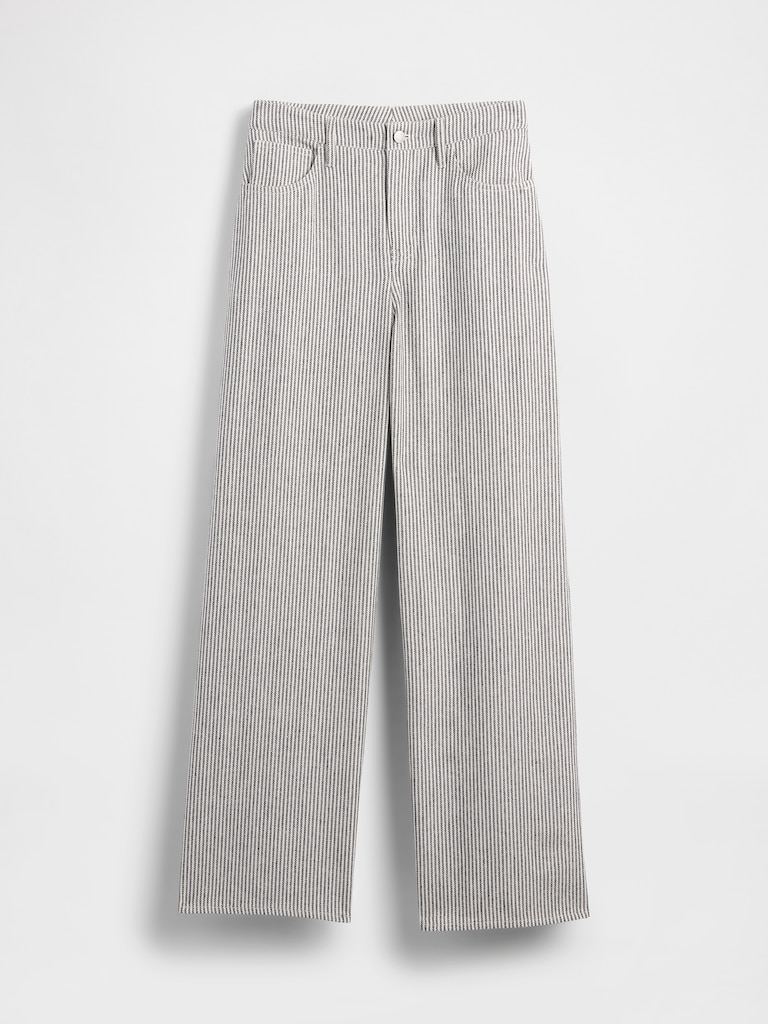 Linen-Cotton Wide-Leg Pants