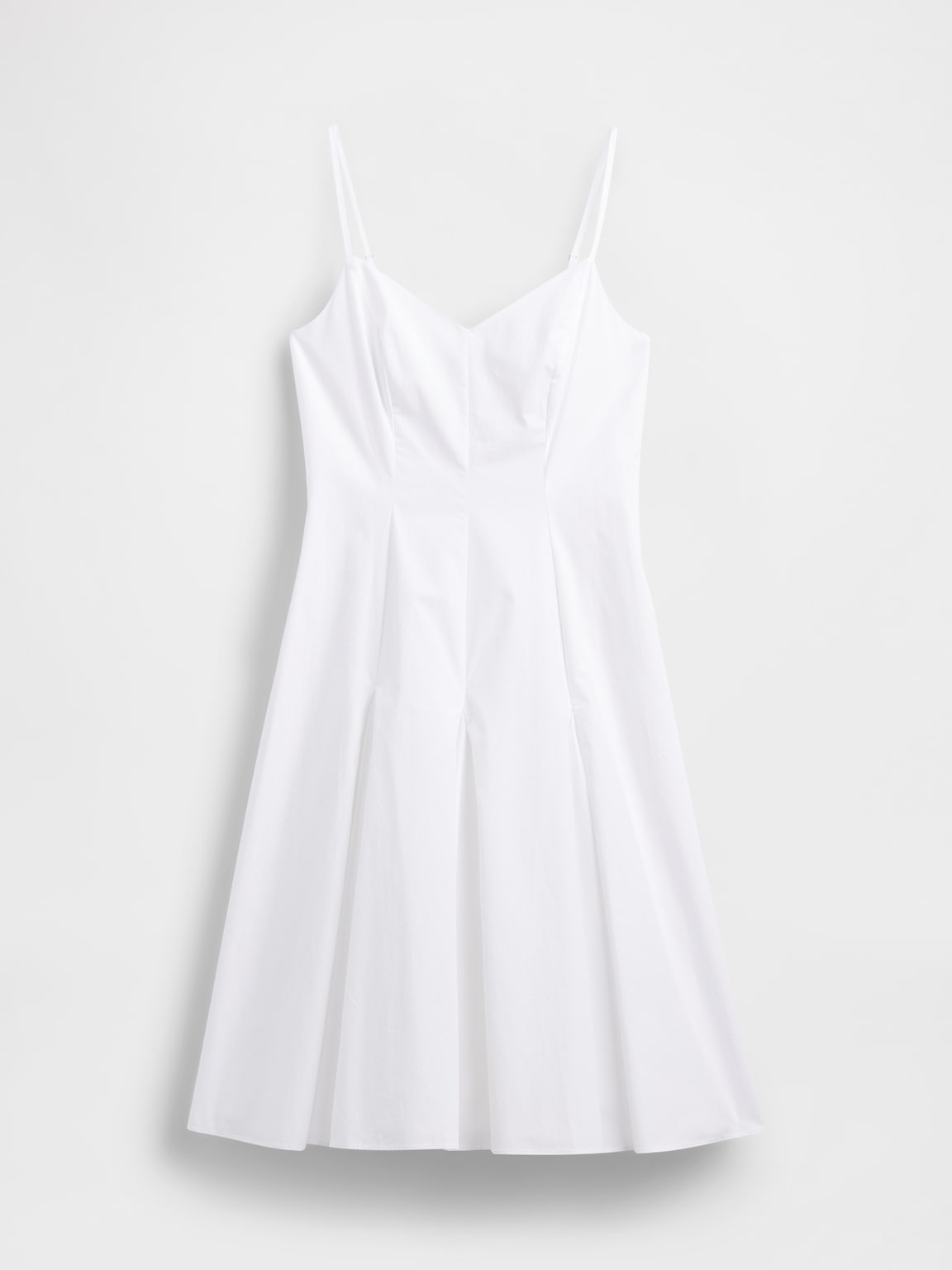 Seamed V-Neck Midi Dress