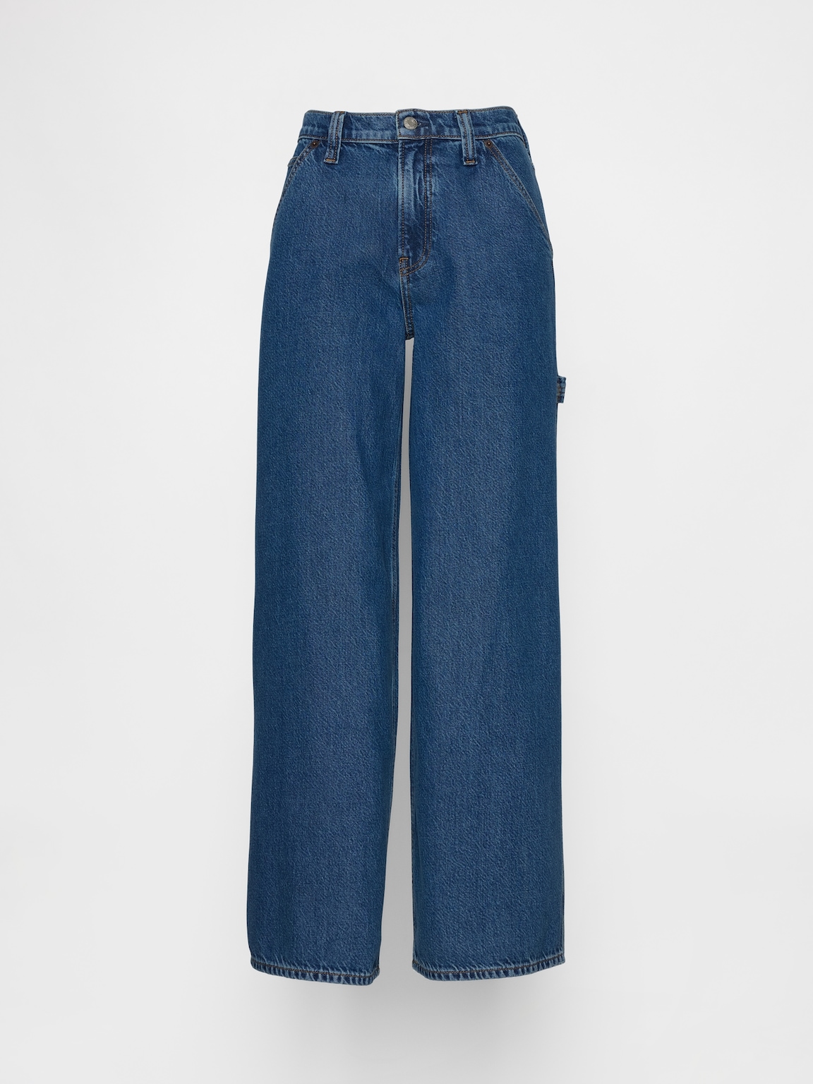 Mid Rise UltraSoft Denim Baggy Trousers