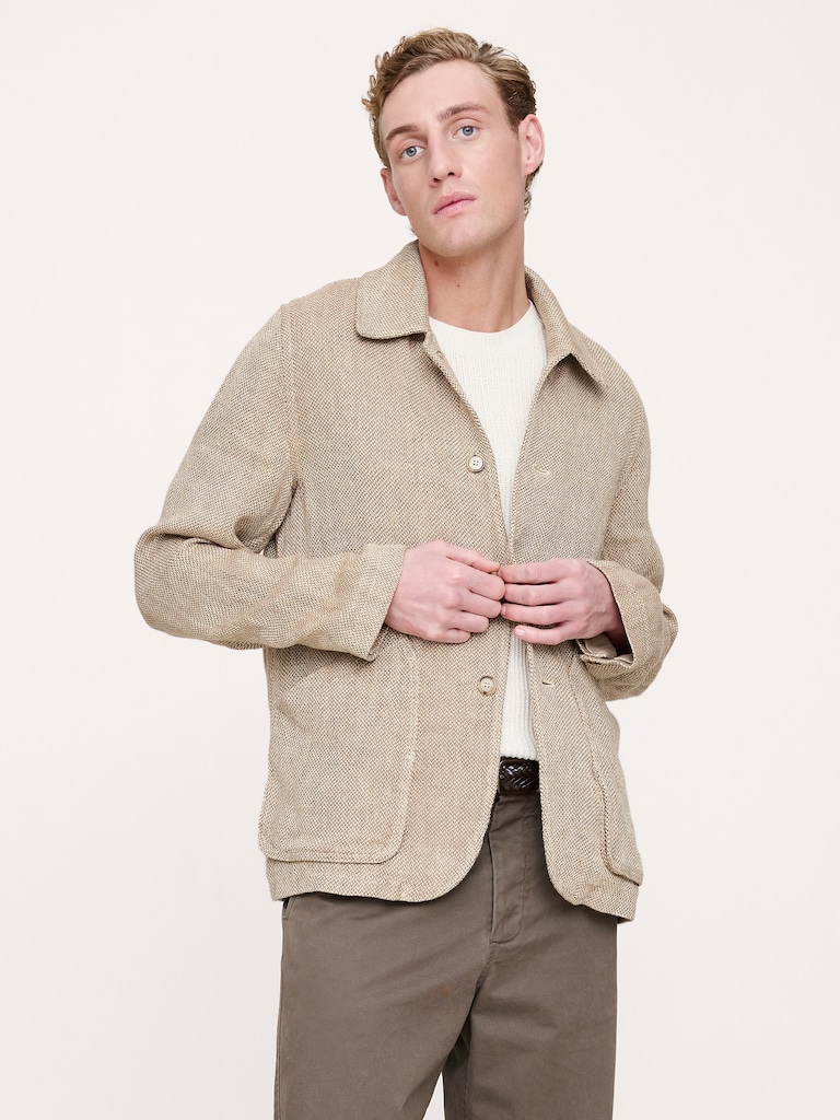 Linen Tweed Walking Jacket