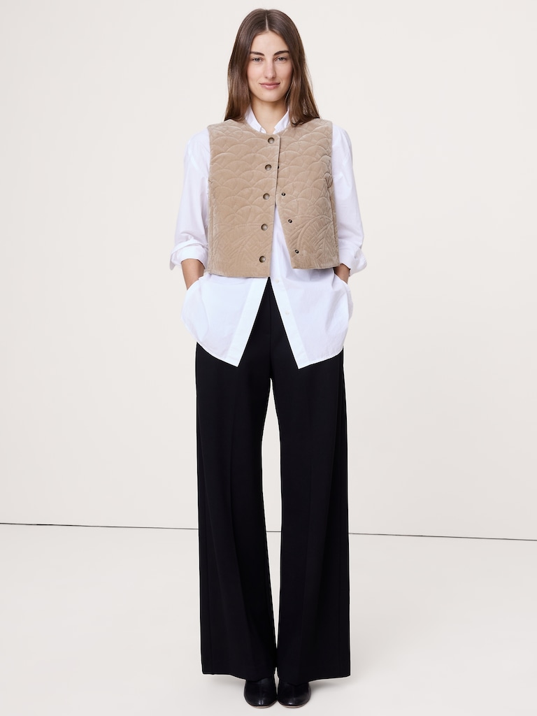 Quilted Velvet Vest