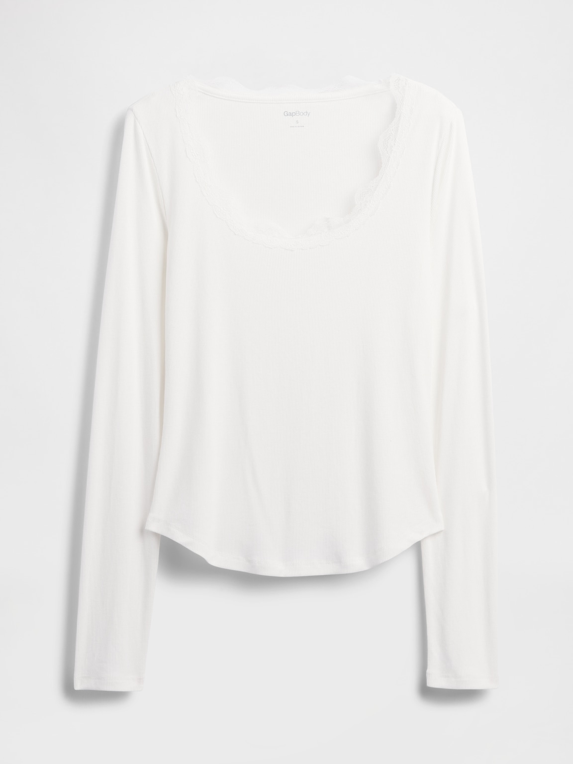 Mini Rib Lace-Trim PJ Top