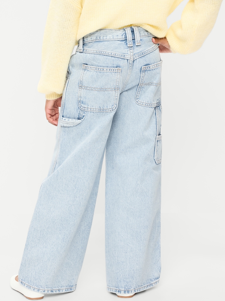 Super Baggy Wide-Leg Carpenter Jeans for Girls