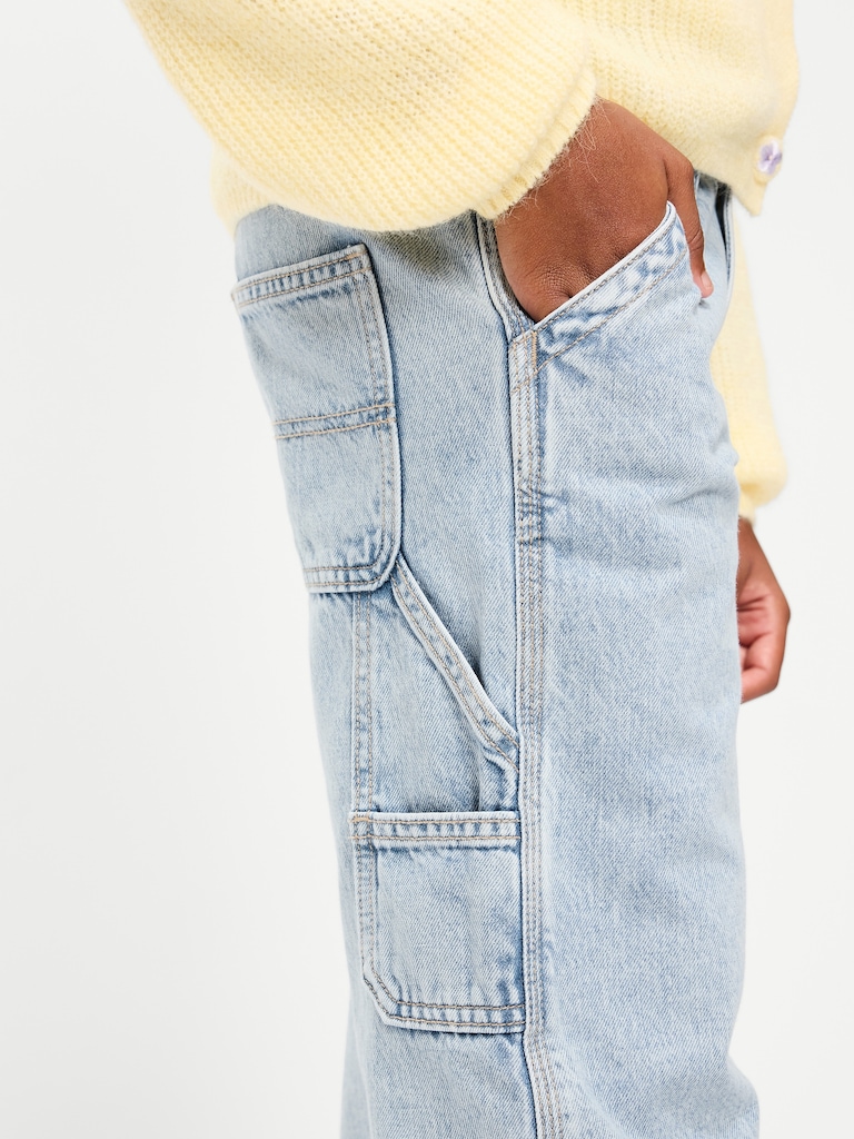 Super Baggy Wide-Leg Carpenter Jeans for Girls