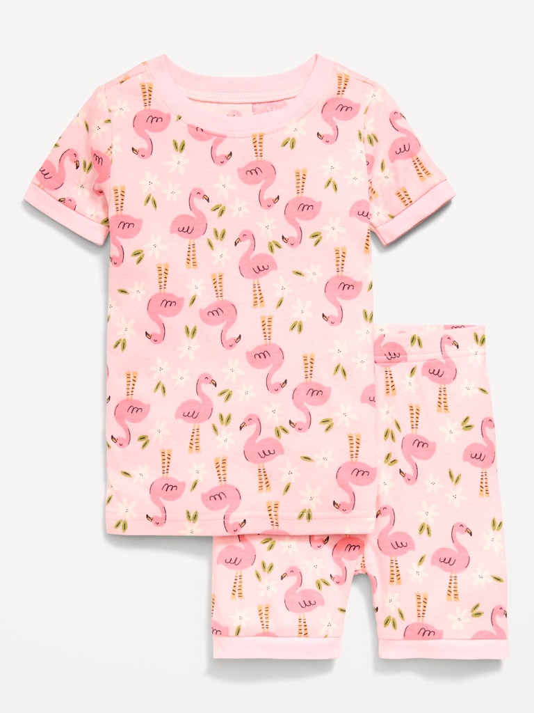 Printed Snug-Fit Pajama Set for Toddler & Baby