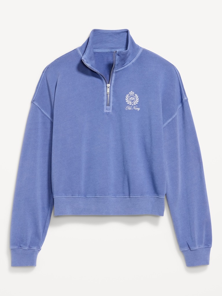 SoComfy Oversized Logo Half-Zip Sweatshirt