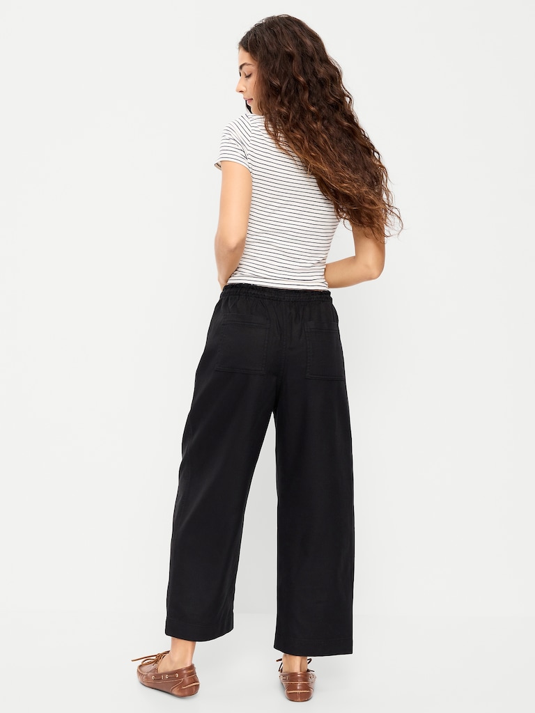 High-Waisted Utility Ankle Pants