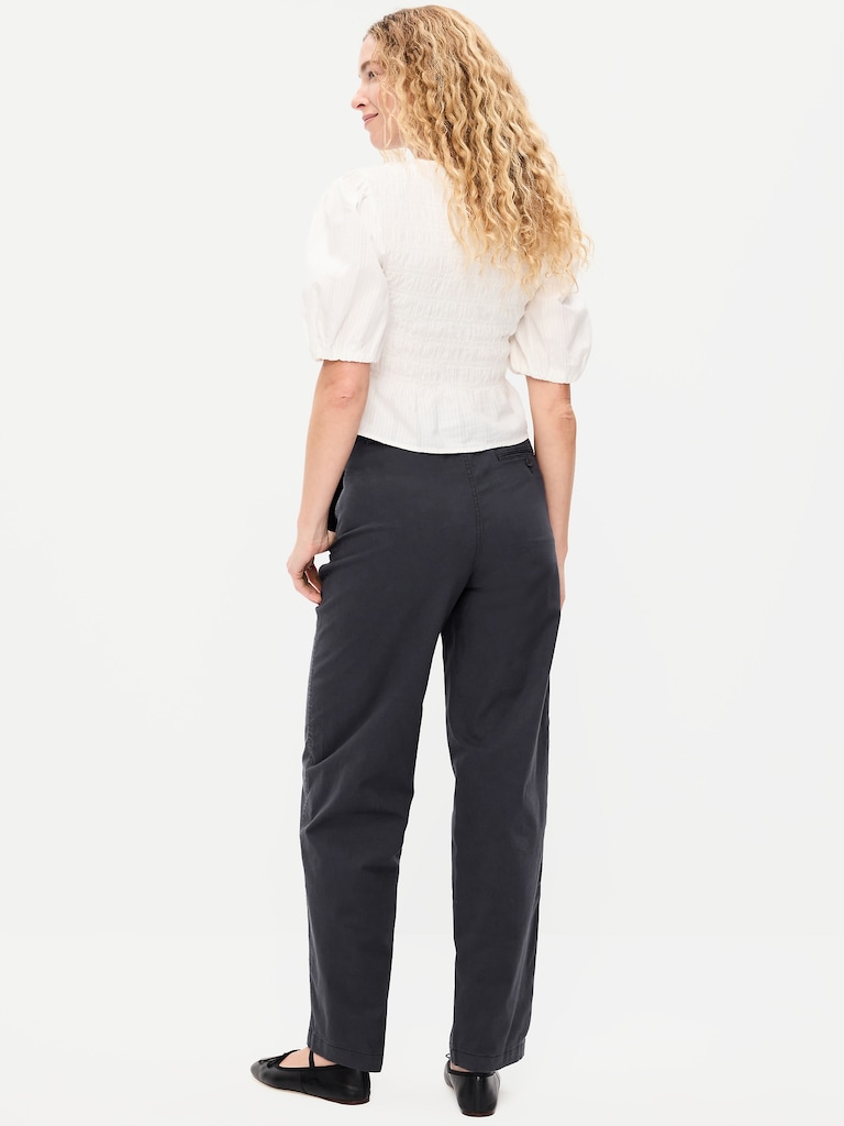 High-Waisted OGC Chino Full Length Straight Pants
