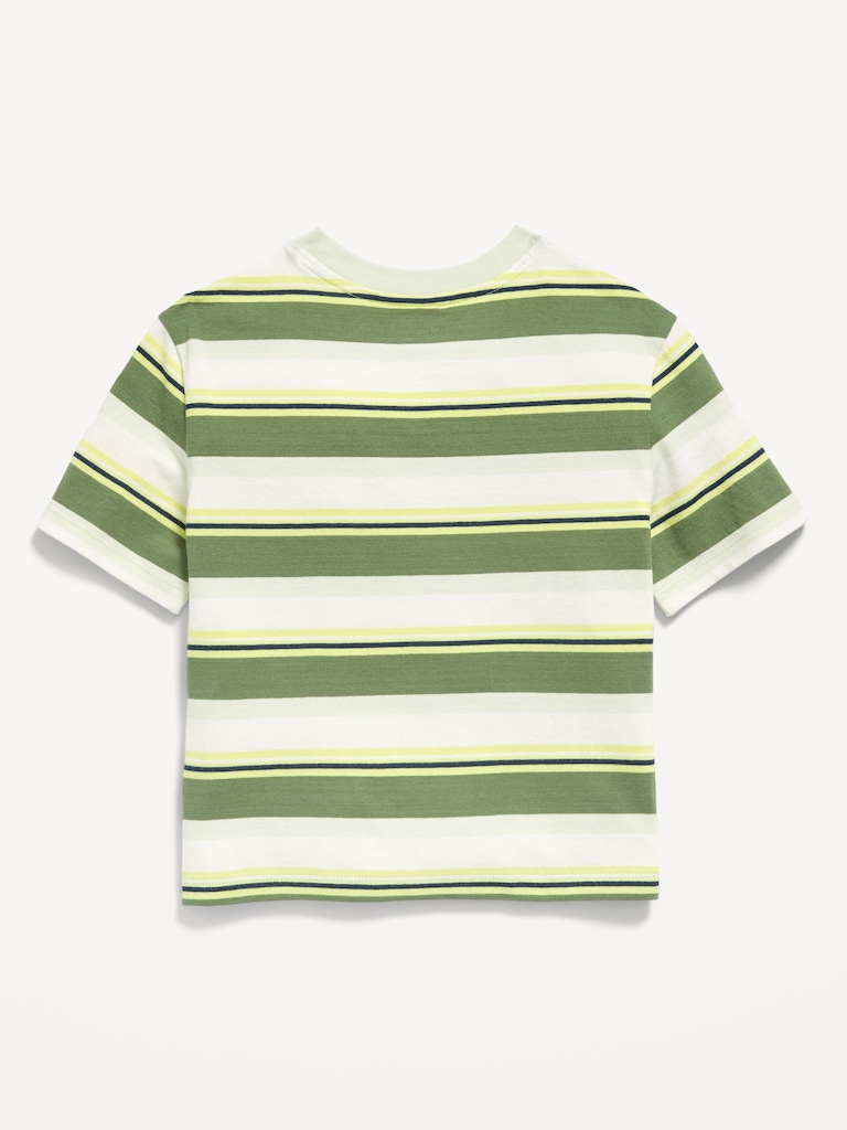Oversized Short-Sleeve Utility Pocket T-Shirt for Toddler Boys