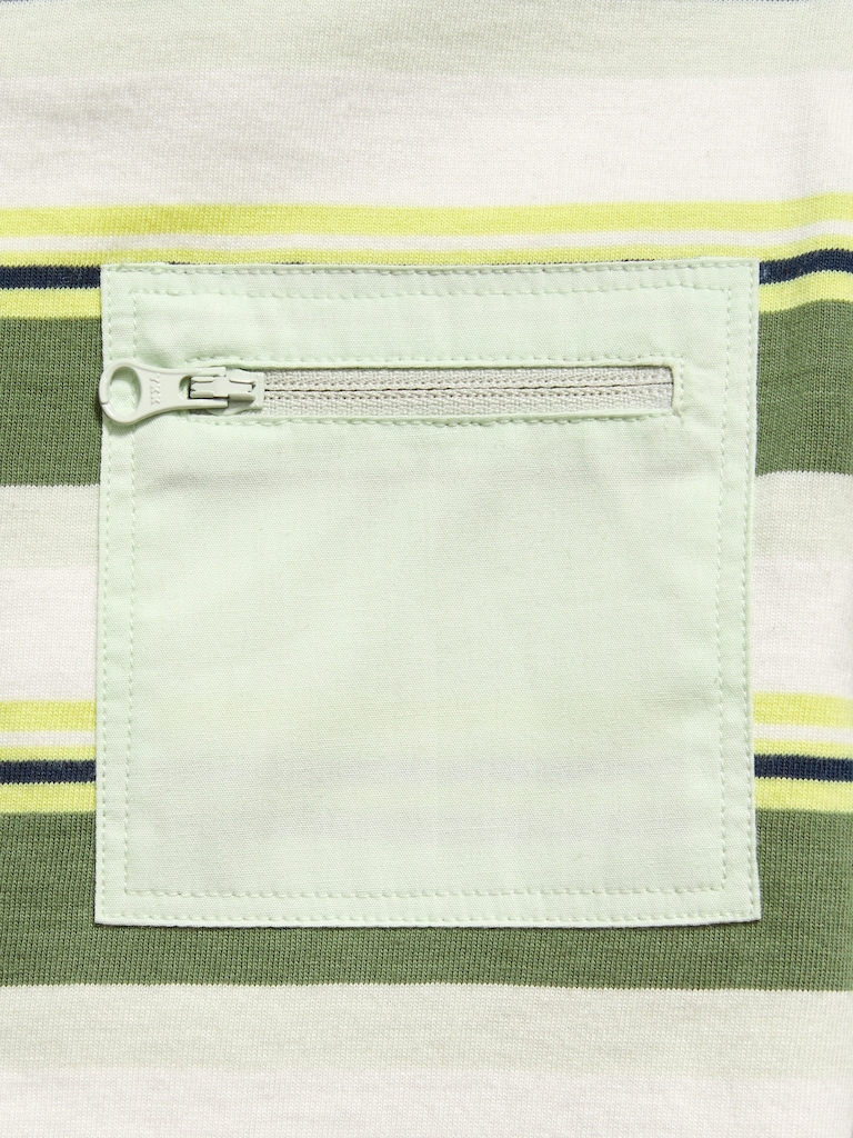 Oversized Short-Sleeve Utility Pocket T-Shirt for Toddler Boys