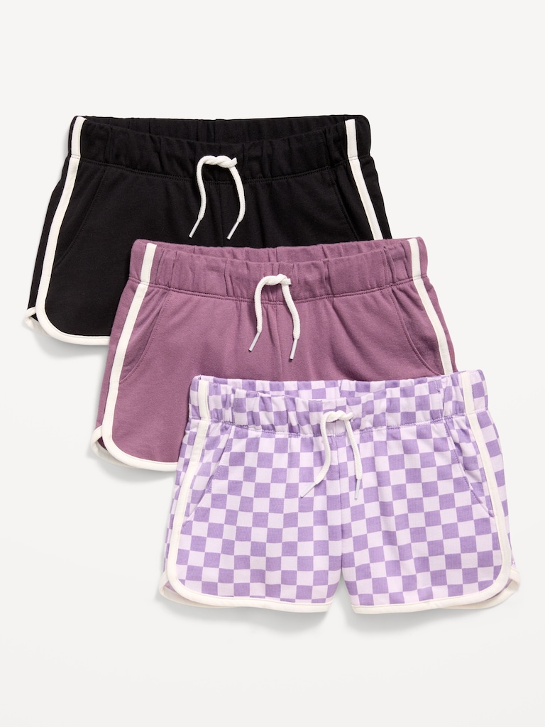 Dolphin-Hem Cheer Shorts 3-Pack for Girls