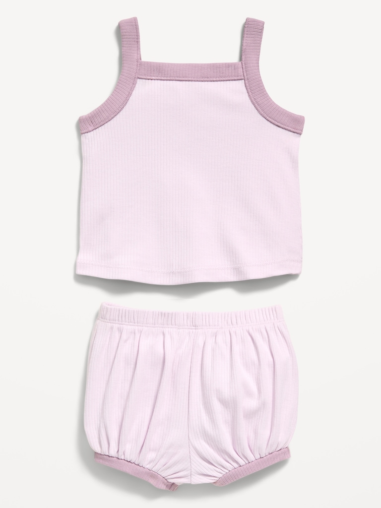 Ribbed Cami Tank and Shorts Set for Baby