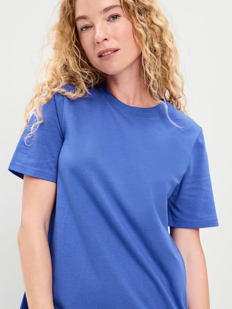 Vintage Crew-Neck Maxi Dress