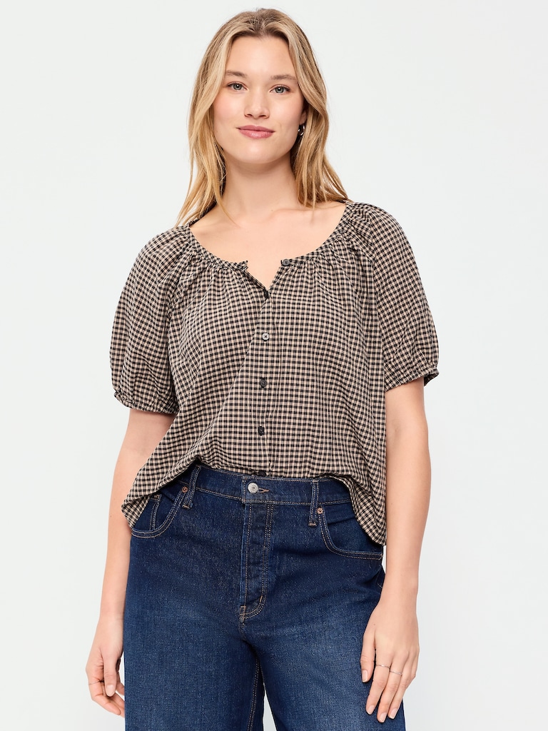 Airy Button-Down Top