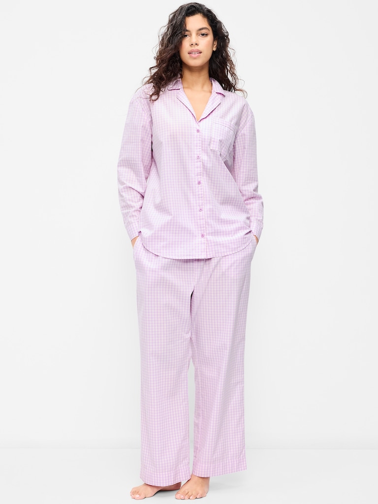 Poplin Pajama Pant Set