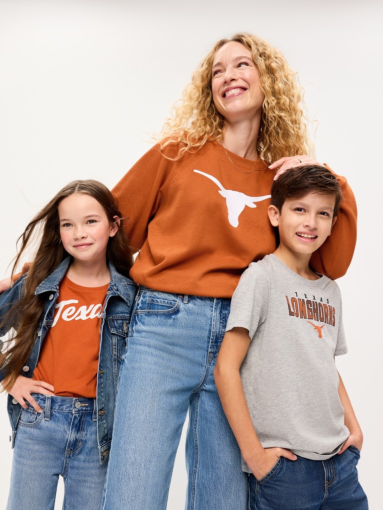 College Crew-Neck Sweatshirt for Women