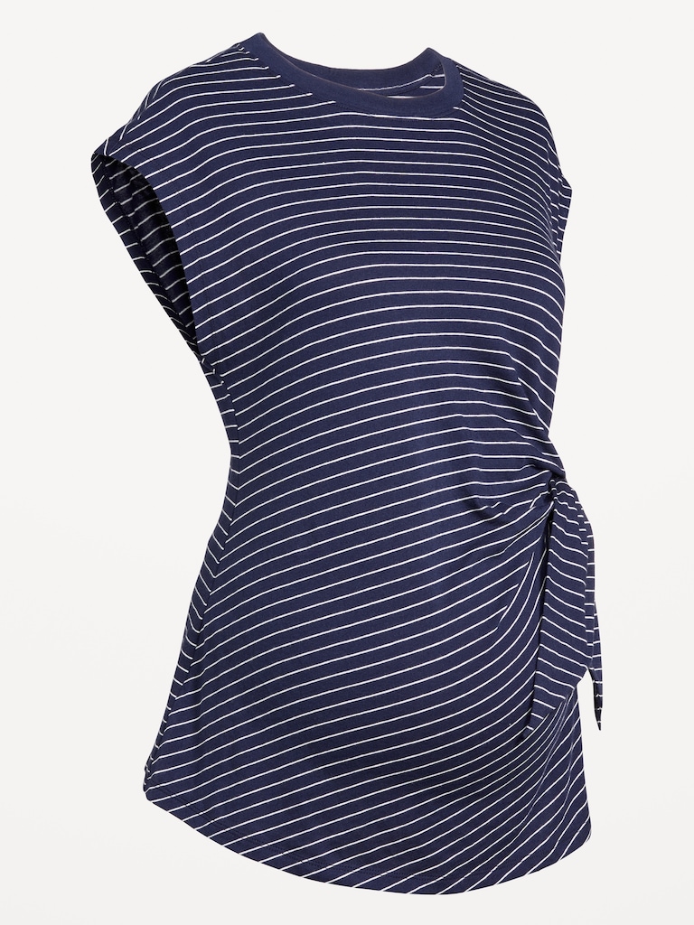 Maternity Side-Tie Jersey Top