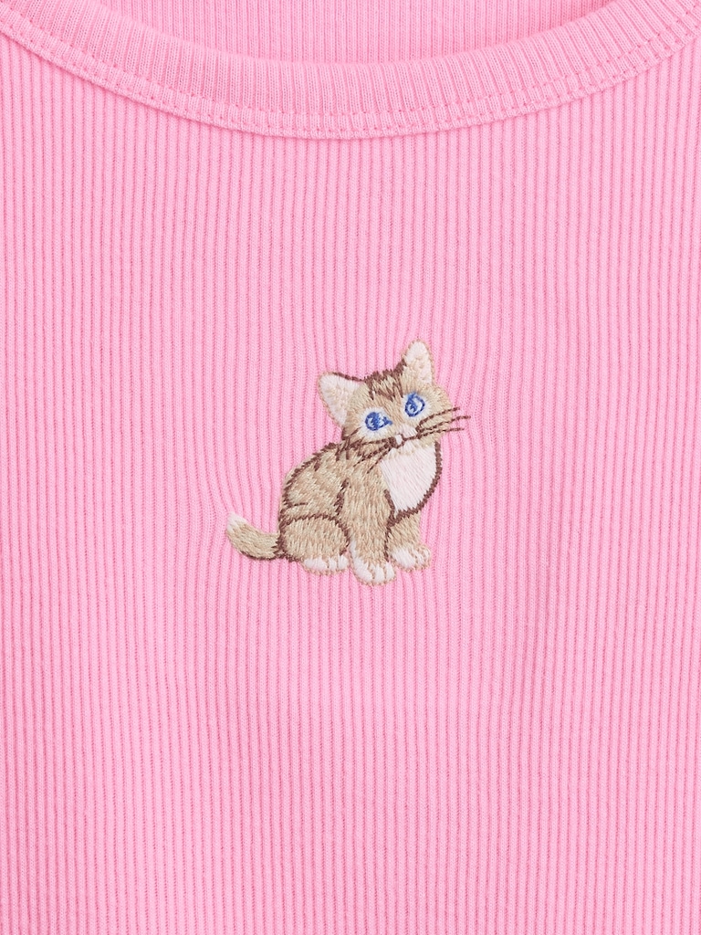 Kids Ribbed Crewneck T-Shirt