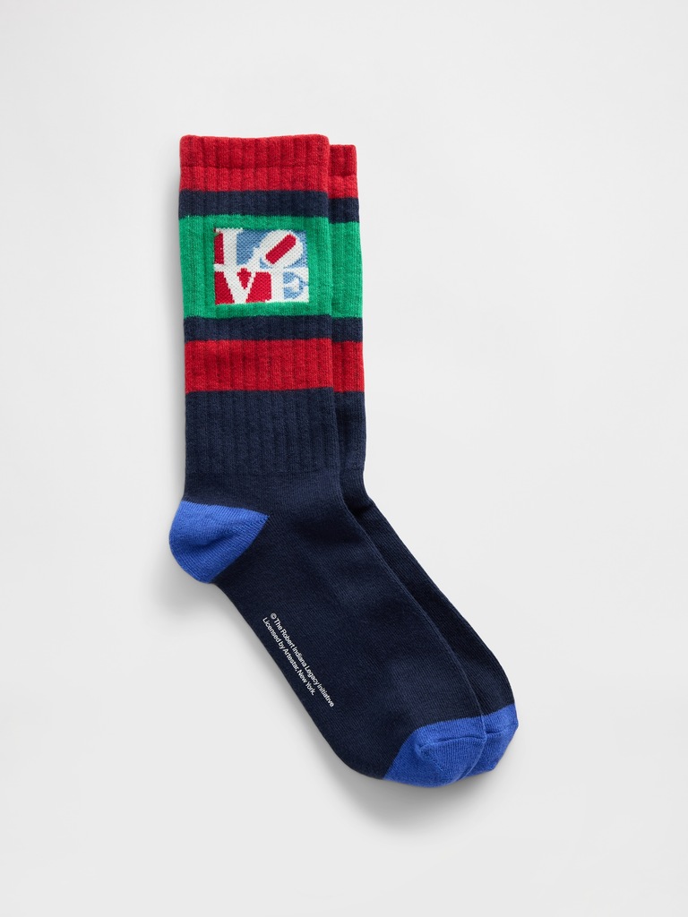 Robert Indiana LOVE Crew Socks